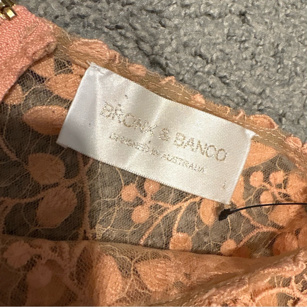 Bronx And Banco New Megan Cap Sleeve Sheer Lace Gown Size L / US 8 - Picture 11 of 16